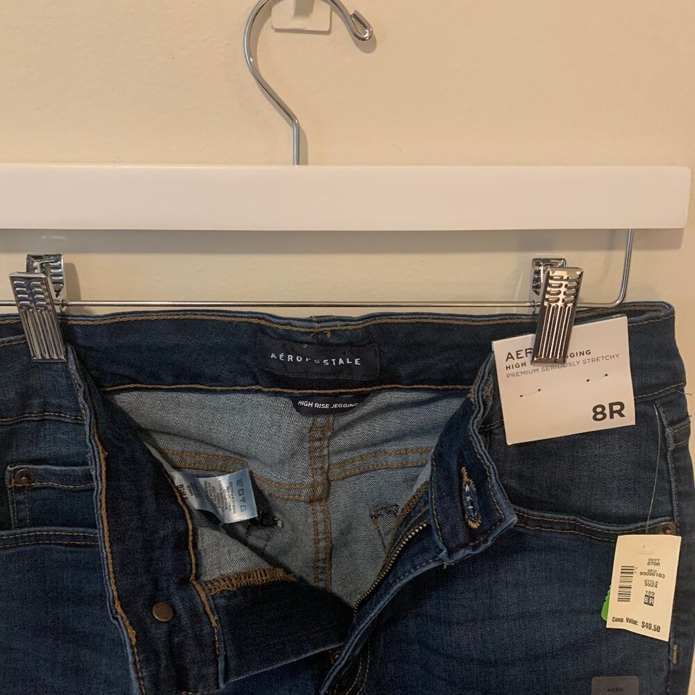 Aeropostale High Rise Dark Wash Jeggings(8R)